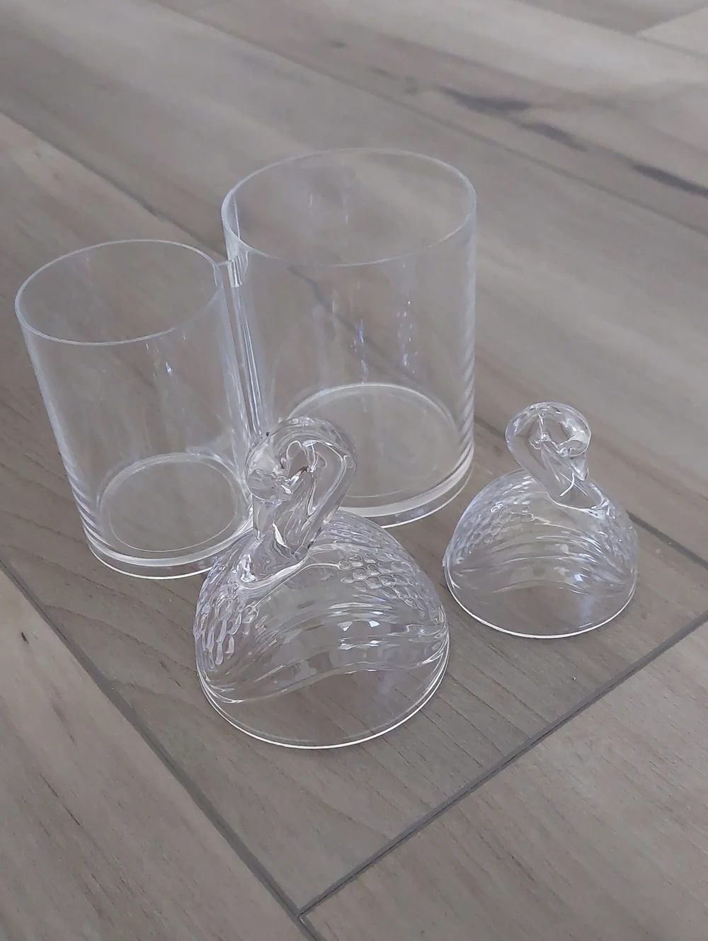 SWAN Cotton Ball & Swab Holder NIB
